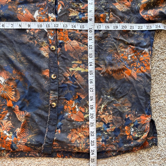 Free People Share Good Vibes Button Front Short Sleeve Shirt Size Small - Picture 9 of 9